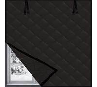 Thermal Insulated Cotton Window Cover Winterizing, Window Insulation for Winter, Windows Thicken Oxford Cloth Curtain, Windows Insulation Kit for Home, Bedroom, Living Room(Black)