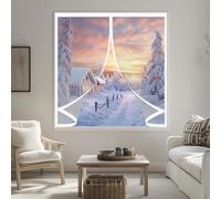 Thermal Insulated Curtain 50 x 56 cm Self-Sealing PVC Weatherproof Winter Warm, Cold and Noise Proof Thermal Magnetic Screen Curtain for Balcony, Patio, A