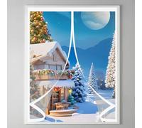 Thermal Insulated Curtain 76 x 67 cm Warm Winter, Windproof Soundproofing, Windproof Waterproof, Thermal See-Through Insulated Winter Curtain for Balcony, Patio, A