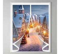 Thermal Insulated Curtain 76 x 67 cm Weatherproof Winter Warm Screen, Warm Winter, Windproof Waterproof Clear Magnetic Curtain, Screen Curtains for Balcony, Patio, A