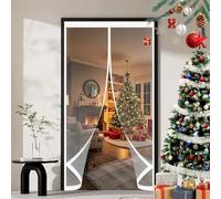 Thermal Insulated Door Curtain 120 x 100 cm Weatherproof Winter Warm Screen, Warm Winter, Windproof Waterproof Magnet Opening Doorway Magnetic for Balcony Patio, A