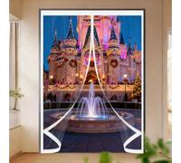 Thermal Insulated Door Curtain 146 x 135 cm Self-Sealing PVC Weatherproof Winter Warm, Cold and Noise Proof Thermal Doors Screen, Curtain Fits for Bedroom Kitchen, A