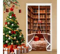 Thermal Insulated Door Curtain 200 x 210 cm Soundproofing, Thermal, Waterproof, Windproof, Blackout, Multi-Sized Door Curtain for Winter Windproof for Balcony Patio, A