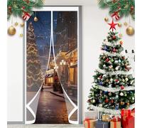 Thermal Insulated Door Curtain 90 x 245 cm Transparent, Cold and Noise Proof, Windproof Waterproof Auto Closing Door Curtain for Winter Windproof for Bedroom Kitchen, A