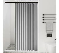 Thermal Insulated Door Curtain 99 x 165 cm Blackout, Privacy, Room Divider, Privacy, Isolate Oil Smoke Closure Closet Door Curtains for Room Bedroom Bathroom Living, Grey