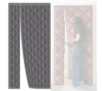 Thermal Insulated Door Curtain Magnetic Door Screen Cover 70cm 80cm 90cm 95cm 110cm 120cm 130cm Thermal And Insulated Door Curtain For Doorway Waterproof Blackout(Gray,70x200cm)