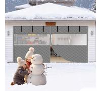 Thermal Insulated Door Curtain Magnetic Insulated Door Curtain Fits 244x213cm Garage Doors Windproof Garage Door Screen For Winters Thermal Door Cover With Visible(Grays,W183xH244cm)