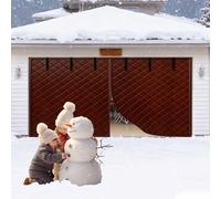 Thermal Insulated Door Curtain Magnetic Insulated Door Curtain Fits 244x213cm Garage Doors Windproof Garage Door Screen For Winters Thermal Door Cover With Visible(Brown,W229xH290cm)