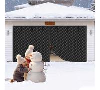 Thermal Insulated Door Curtain Magnetic Insulated Door Curtain Fits 244x213cm Garage Doors Windproof Garage Door Screen For Winters Thermal Door Cover With Visible(Black,W366xH305cm)