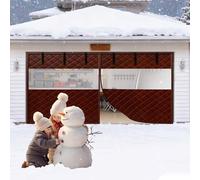 Thermal Insulated Door Curtain Magnetic Insulated Door Curtain Fits 244x213cm Garage Doors Windproof Garage Door Screen For Winters Thermal Door Cover With Visible(Browns,W396xH274cm)