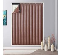 Thermal Insulated Door Curtain, Thermal Insulated Blackout Noise Reducing Door Window Curtains PU Grommet Top Various Sizes(120x180cm/47x71in)