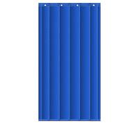 Thermal Insulated Door Curtain Thick Blue Winter Cover 80cm x 220cm Soundproof & Energy Efficient Cold Blocking Drapes with Hook for Noise Reduction