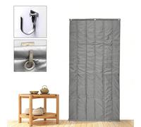 Thermal Insulated Door Curtain, Thicken Polyester Fiberfill & Thicker Oxford Fabric, Keep Warm in Winter, Door Covers for Attic, Front, Doorway, Sliding Glass(Gray,100x200cm)