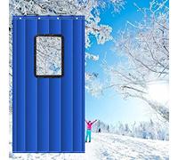 Thermal Insulated Door CurtainsHeavy Duty Front Door Cover Waterproof Noise Reduction Windproof PU Leather Cold Protection120cm x 210cm for Winter