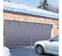 Thermal Insulated Garage Door Curtain, Magnetic Insulation Kit for Garage Doors up to 488x305cm, Waterproof Oxford Cloth with Thicken Cotton, Gray