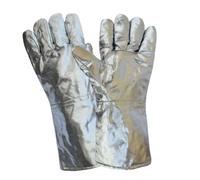 Thermal Insulated Gloves | Aluminum Foil Heat Resistant Gloves for Casting | Foundry Mittens for Casting Metallurgy Glass Processing Restaurant Steel