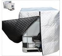 Thermal Insulated IBC Tank Cover for 275 Gallon/1000L, water tank protection cover Containers Designed to Protect Against Frost(Silver)