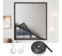 Thermal Insulated Window 75 x 115 cm, Keep Cold Or Heat Out, Waterproof, Any Size, Easy Stick on to Use, Warm Window Insulation Screen, for Home Office with Nano Tape, Silver