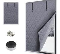 Thermal Insulated Window Cover, Window Insulation for Winter, Thermal Window Curtain Oxford Cloth Windproof Noise, Blackout, Suitable for Old Windows to Save Heating Costs(Gray,W112xH152cm)