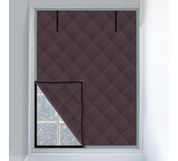 Thermal Insulated Window Cover, Window Insulation Kit Heavy Duty Insulated Windows Film Fits Many Size Coverings to Keep Cold Out Storm Warm in Winter Reduce Noise(Brown,70x70cm)