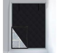 Thermal Insulated Window Cover, Window Insulation Kit Heavy Duty Insulated Windows Film Fits Many Size Coverings to Keep Cold Out Storm Warm in Winter Reduce Noise(Black,110x120cm)