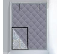 Thermal Insulated Window Cover, Window Insulation Kit Heavy Duty Insulated Windows Film Fits Many Size Coverings to Keep Cold Out Storm Warm in Winter Reduce Noise(Gray,160x180cm)