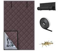 Thermal Insulated Window Cover, Window Insulation Kit Heavy Duty Insulated Windows Film Fits Many Size Coverings to Keep Cold Out Storm Warm in Winter Reduce Noise(Gray,W86x249cm)