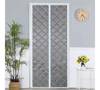 Thermal Insulated Windproof Anti-Cold Window Curtains 230x190cm Gray - Energy-Saving Noise-Reducing Room Darkening Drapes for Home & Office Use