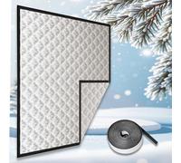 Thermal Insulation Blanket 245 x 350 cm, Portable, Energy Saving, Waterproof, Adjustable & Removable, Thermal Film with Adhesive Tape for Home & Outdoor Use