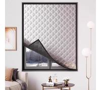 Thermal Insulation Curtains for Winter, Graphene Insulated Window Cover, No Punching Required Total Blackout Window Film Cold-Proof Soundproof Keep Warm Sun-Proof(100cmx100cm/39x39in)