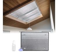 Thermal Insulation Reflective Film, Total Blackout Privacy Window Film,Double Aluminium Bubble Insulation Foil, 9mm Heat Control Window Tint Films for Home Sun Room(26x48"/65x120cm)