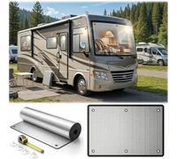 Thermal Insulation Reflective Window Film Double Sided Aluminium Foil Bubble Shield Heat Control Sun Protection Anti UV Weatherproof Garage Door Cover for Sunroom Bathroom 30cm-300cm