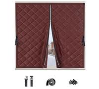 Thermal Insulation Window FilmReusable DustProof Curtain for Home & Bedroom Energy Saving & Privacy Protection Brown 160x280cmWinter Barrier Solution