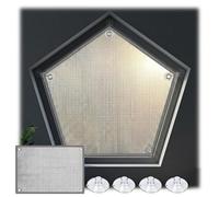 Thermal Insulation Window Films, Heat Reflective Blackout Aluminium Foil Window Cover, Sun Blocking Heat Control Reflective Privacy with Suction Cups, for Sliding Glass Door, RV(Gray,85x150(cm))