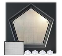Thermal Insulation Window Films, Heat Reflective Blackout Aluminium Foil Window Cover, Sun Blocking Heat Control Reflective Privacy with Suction Cups, for Sliding Glass Door, RV(Black,65x160(cm))