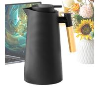 Thermal Jug - 1000ml Glass Lined Jug | Tea Coffee Insulated Drinks Dispenser Heat Retention Vacuum Insulated for Hot and Cold, Camping Offices Home