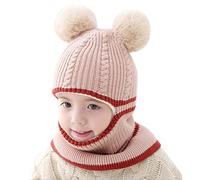 Thermal Knitted Scarf Caps Earflap Kids Warm Hat Cycling Ski Thick Winter Toddler Baby Hood Windproof Hat Kids Hat Cowboy Hats for Kids