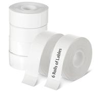 Thermal Label Paper 6 Rolls 1.18 x 0.59 in, 1380 Labels Total, Compatible with Eager L11 L13 Phomemo D3 Printer, White Self Adhesive Waterproof Oil Proof