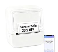 Thermal Label Printer, Wireless Inkless Maker, 3.15x3.23x1.57 Inches Device with Fast Speed, Workplace Business Tool, Shipping Mailing Organization Aid with Modern Style, Inventory Organizer for Home