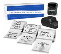 Thermal Labels for M110/M100/M220/M120/M200, Transparent Round 1.96" x 1.96"(50x50 mm),420/3 Rolls, Compatible with Phomemo Label Maker,Multi-Purpose Adhesive Labels for Barcode