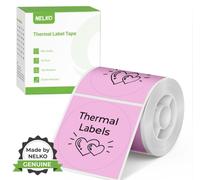 Thermal Labels for Nelko PM220 2 Inch Round, 1 Roll, Pink