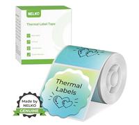 Thermal Labels for Nelko PM220 Label Maker, 2 inch (50mm) Round Thermal Sticker, Waterproof, Multi-Purpose Label Tape, 1 Roll of 150 Self-Adhesive Thermal Paper (Blue Green Gradient)
