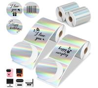 Thermal Labels Paper for SUPVAN T50M Pro MUNBYN Printer Label Maker Machine Phomemo M220 M200 M221 M110 Labels Maker, 1.96’’ x 1.96’’ Waterproof Sticker Mini Printer Paper for DIY Barcode Logo Journal