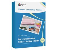 Thermal Laminating Pouches 3mil Thick Laminating Sheets 4.3x6.3 inches for Sealed 4x6 Photo Card Documents, Glossy Clear Laminator Pouch Rounded Corner 120Pack Uinkit