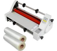 Thermal Laminator, Hot Cold Roll Laminating Machine for Paper Card PVC Foil, Dual Side Lamination for Office and Commercial Use