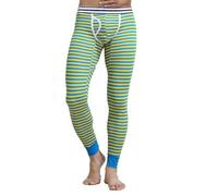 Thermal Leggings Men-Thermal Bottoms For Men Low Patchwork Leggings Pant Thermal Breathe Striped Mens Long Men'S Underwear (Yellow, S)