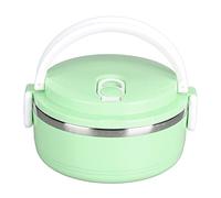 Thermal Lunch Box,Stackable Hot Food Insulated Box 304 Stainless Steel Round Lunchbox Sealed Food Containers(Green)