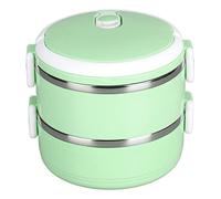 Thermal Lunch Box, Stackable Hot Food Insulated Box 304 Stainless Steel Round Lunchbox Sealed Food Containers for Insulated Picnics (Double Layer)