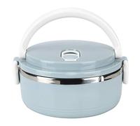 Thermal Lunch Box, Stainless Steel Blue Thermal Insulated Box Rice Noddles Lunch Box Snack Box Food Container for School Student Office Home Adult,1 Layer