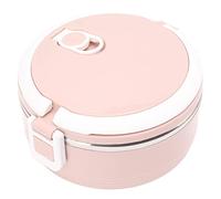 Thermal Lunch Box, Stainless Steel Insulated Bento Box Single Layer Round for Children (Pink)
